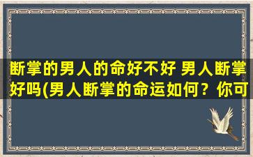 断掌的男人的命好不好 男人断掌好吗(男人断掌的命运如何？你可能想知道这些！)